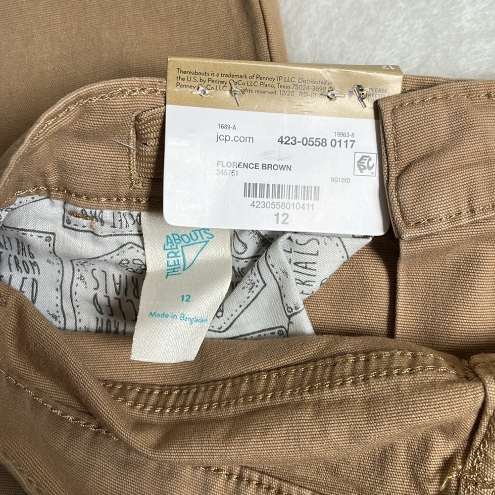 Thereabouts Boy’s Khaki Cargo Pants Size 12 - Picture 5 of 5
